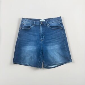 Nicole Miller New York Soho High Rise Denim Shorts Women's Size 10 Blue Stretch